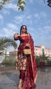 Nsr 881 Organza Poly Silk Fabric Kurti With Bottom Dupatta Wholesalers In Delhi